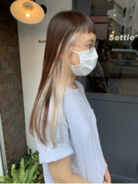 セトル(Settle) ホワイトベージュ♪ インナーカラー