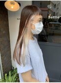 ホワイトベージュ♪ インナーカラー