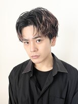 マイロ(mailo) ケアブリーチセンターパートメンズカットハイトーンヘア
