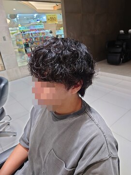 アヴァンスクロス あべのルシアス店(AVANCE. CROSS) 黒髪パーマ×波巻きスパイラルパーマ