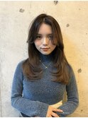 ロングレイヤー＋ほうじ茶ラテカラー