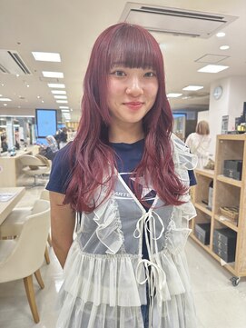 ケンジ 平塚ラスカ店(KENJE) 平塚市美容院/姫カット/暖色カラー/ワインレッドカラー