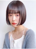 Say.黒髪ボブルフネビージュ小顔ワンレン地毛風ストレート表参道
