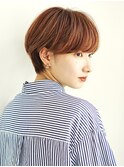 丸みショート・ボブ/丸顔/前髪あり/絶壁解消/40代/30代/長め