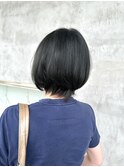 丸みショート×カーキ