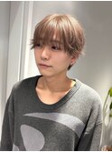 フェザーパーマシャドウパーマダークブラウン毛流れパーマ