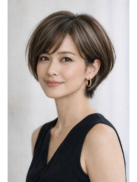 ヘアツリー(HAIR TREE) 白髪ぼかしハイライトグラデーションボブ