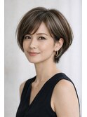 白髪ぼかしハイライトグラデーションボブ