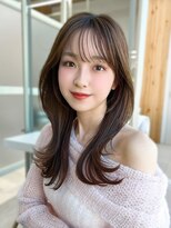アフロート エル 錦糸町(AFLOAT L)&nbsp;20代30代/小顔レイヤー/ワンホンレイヤー/ピンクベージュ/前髪