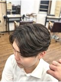メンズニュアンスパーマ ツーブロックマッシュ
