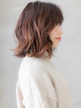 カバーヘア ブリス 志木南口駅前店(COVER HAIR bliss) エンドカラーブリーチなしくびれレイヤーゆるふわボブ20代30代W