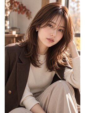 ランソ 成田店(RUNSO) 大人可愛い顔周りレイヤー×艶感ミディアム