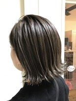 ミリム 栄矢場町店(MIRiM)&nbsp;【MUSE】パールベージュ×ハイライト×大人ボブ