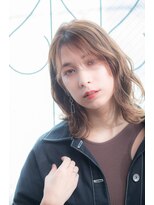ヘアアンドメイク エジェリ(hair&make egerie) セミウェットウェーブ★愛されミディアム インナーカラー 恵比寿