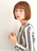 顔型別ヘアスタイル特集/マロンベージュ/Aラインボブ/新宿