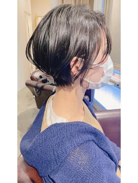 ボニークチュールドットエス(.S) 大人可愛い黒髪前下がりショートボブ/◎30代40代50代60代
