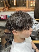 波巻きパーマ