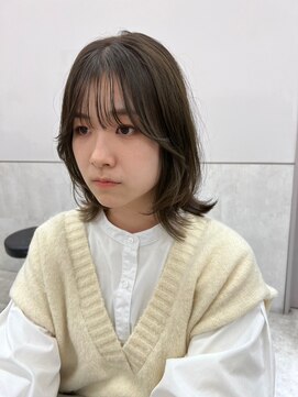 サンド 鹿児島中央(sand) 黒髪/グレーベージュ/レイヤーロング/前髪パーマ[鹿児島駅]