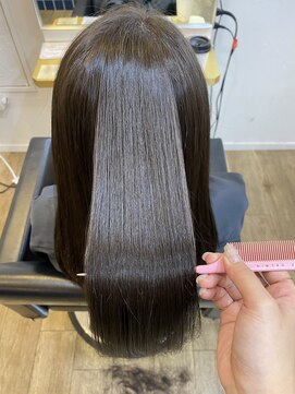 イオエ(ioe) 黒髪/ボブルフ/ネビージュ/小顔/ワンレン/髪質改善/グレージュ