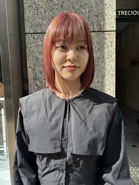 ビュートリアム265(BEAUTRIUM 265) 切りっぱなしボブ・大人ボブ・ピンクカラー・銀座20代30代40代