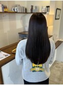 ナチュラルブラウン×ストレートロング×暗髪×艶髪×ブラウン