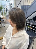 レイヤーボブ 切りっぱなしボブ 外ハネボブ