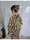 浴衣に可愛いアップスタイル♪
