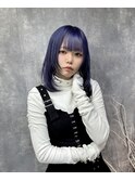ネイビーパープル×レイヤースタイル