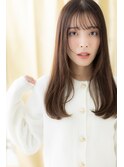 マロンベージュシースルーバングフェミニンロングZ上尾30代40代