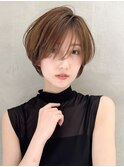 イメチェン外ハネボブ美髪ワイドバングレイヤーショート/大宮