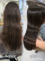 ハピネス 梅田茶屋町店(HAPPINESS)&nbsp;韓国風/レイヤーカット/顔周り/顔まわり/髪質改善/ベージュ