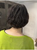 ワンカールパーマ/ショートボブ/ニュアンスパーマ