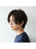 メンズカット/爽やかに動くフェザーパーマ/センターパート/越谷