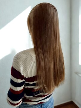 ヘアーメイク グロー(hair make grow) 髪質改善トリートメント ブラウンベージュ 艶髪 20代 ストレート