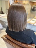 大人美人くびれヘア艶感結べるボブうる艶髪レイヤーカット