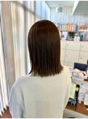 切りっぱなし/ミディボブオリーブグレー
