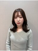 上品な大人ミディアムレイヤースタイル◎