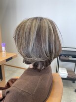 アクセスムーン 上水戸店(Access Moon) 着物ヘア/ダークアッシュ/ミディアムレイヤーカット/上水戸