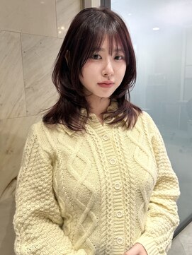 天神美容室 ハッシュカット×小顔レイヤー×韓国巻き×髪質改善