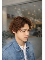 CYAN MEN’S 矢場町/メンズ/メンズパーマ&nbsp;メンズスパイラルパーマ×ブラウンカラー【栄/矢場町】