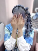 ヘアセット アリエス 池袋駅東口店(Aries) あみかちゅ髪の毛リボンサイドポニー