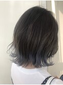 [Zina]外ハネボブ♪エンドカラー♪ブルー♪