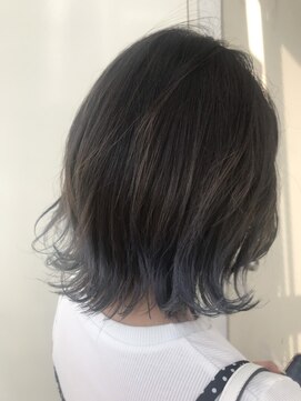 ジーナ 博多(Zina) [Zina]外ハネボブ♪エンドカラー♪ブルー♪