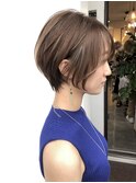 乾かすだけで束感がでるモテ髪ショートスタイル