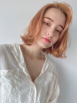 シェルター バイ トウキョウ(Shelter by TOKYO)&nbsp;カット+ブリーチ+オレンジベージュ外国人風