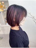 インナーカラー_ショートボブスタイル