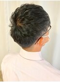 メンズヘアセット　メンズヘア　波巻き　ツイスト　アイロン巻