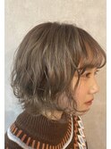#20代30代#ブリーチ#丸みショート#ベージュ#大人かわいい