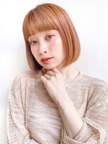 セイドット リー(Say. Ree) Say.ree 岩立朗実 ミニボブ暖色カラーニュアンスカラーオレンジ