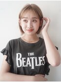 ◎くびれヘア小顔カット外ハネレイヤーボブ大人ブリーチ《池袋》